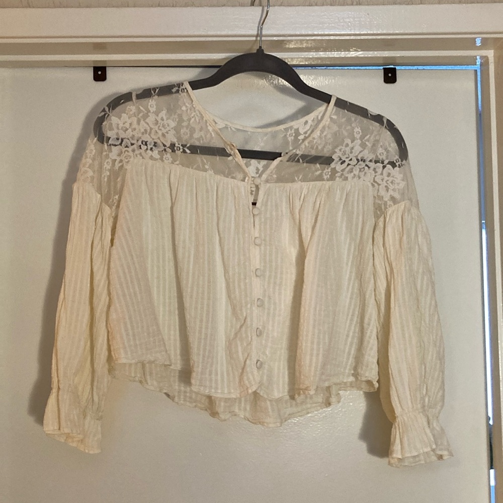 Free people peasant top cotton blouse